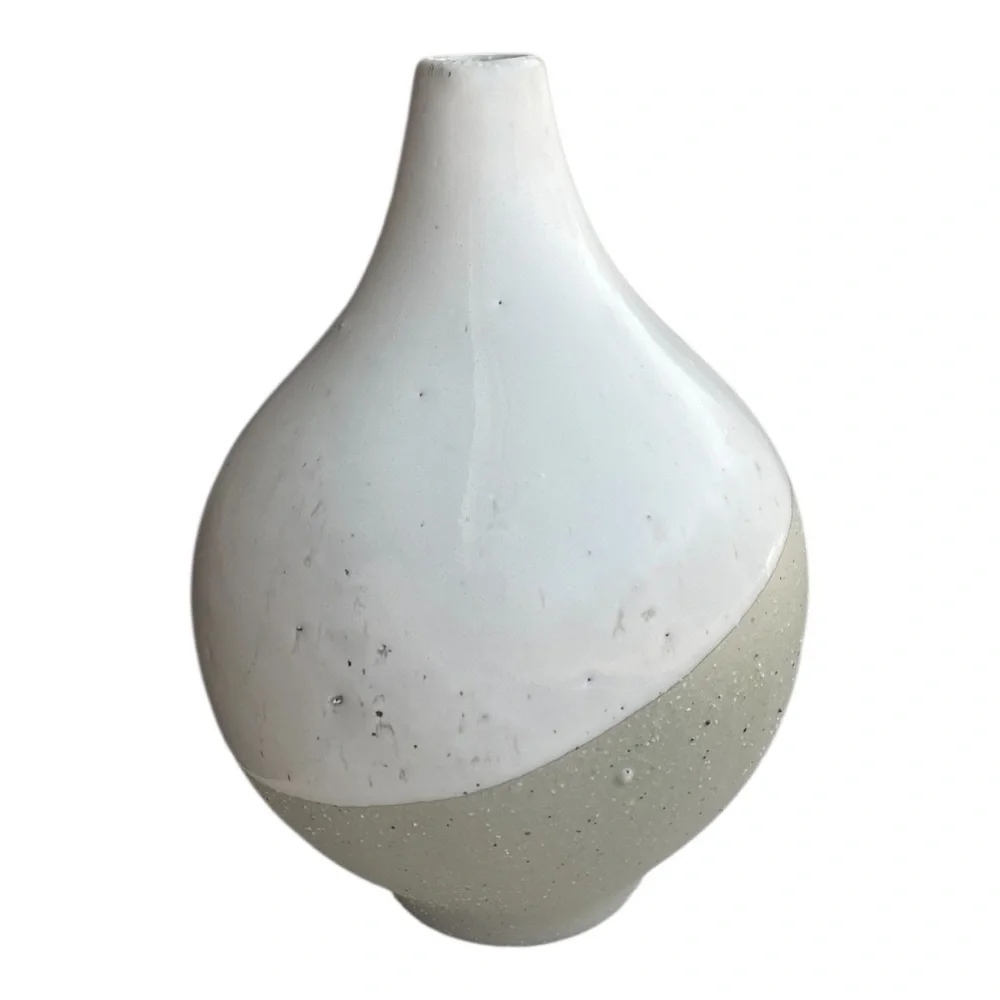 West Elm Half-Dipped stoneware vase